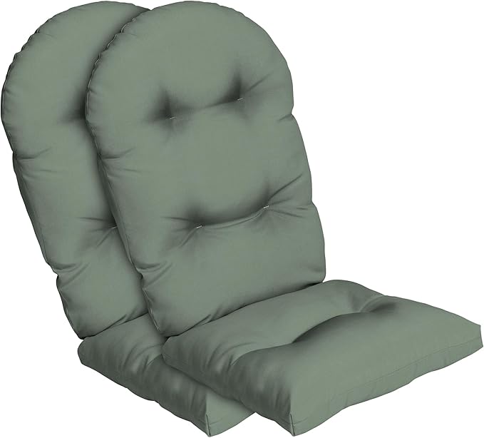 Arden earthFIBER Outdoor Adirondack Cushion, 21.5 x 48, Water Repellent, Fade Resistant, Cushion for Adirondacks or Rocking Chairs 21.5 x 48, Sage Green Texture