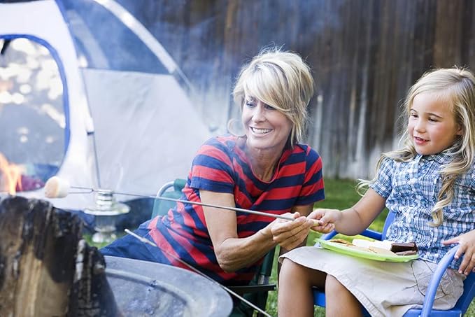 Marshmallows Roasting Sticks - Smores Sticks for Fire Pit Extras Long Extendable Smore Skewers Hot Dog Sticks for Campfires, 32 Inch Telescoping Forks Set of 8Pcs