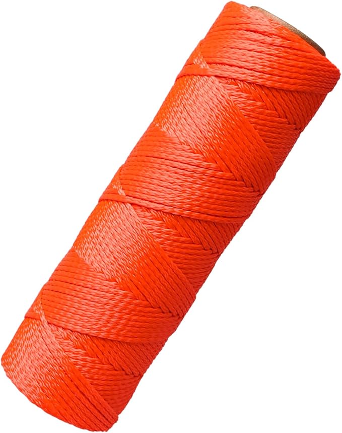 Mason Line String Line,300 Ft Length Nylon Twine,18 Braided Nylon String for Gardening Or Masonry Tools,Twine String for Gardening,Orange