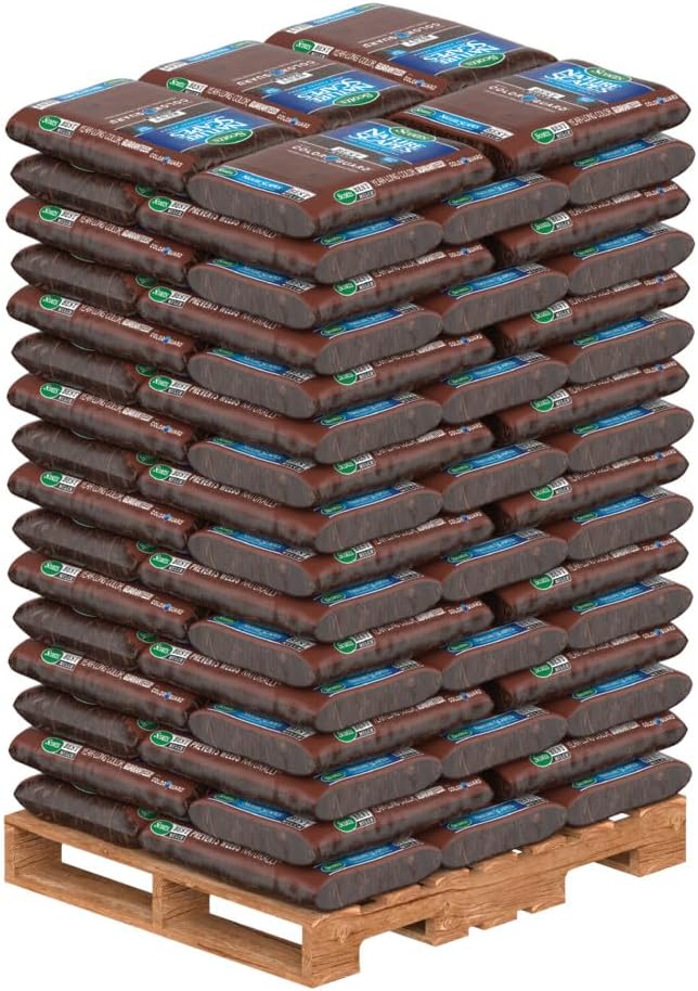 Scotts Nature Scapes Color Enhanced Mulch Deep Forest Brown - Wood Shredded and Bagged Brown Landscaping Mulch, Bulk Mulch Pallet - 1.5 cu. ft. Bags, Pallet of 80