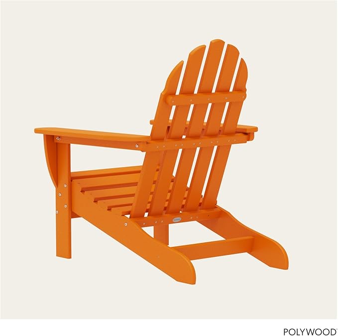 POLYWOOD AD4030TA Classic Outdoor Adirondack Chair, Tangerine