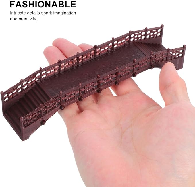 Ciieeo Miniature Bridge for Fairy Garden Micro Landscape Decor Chinese Style Arch Bridge Figurines Bonsai Terrarium Ornament 5.70In