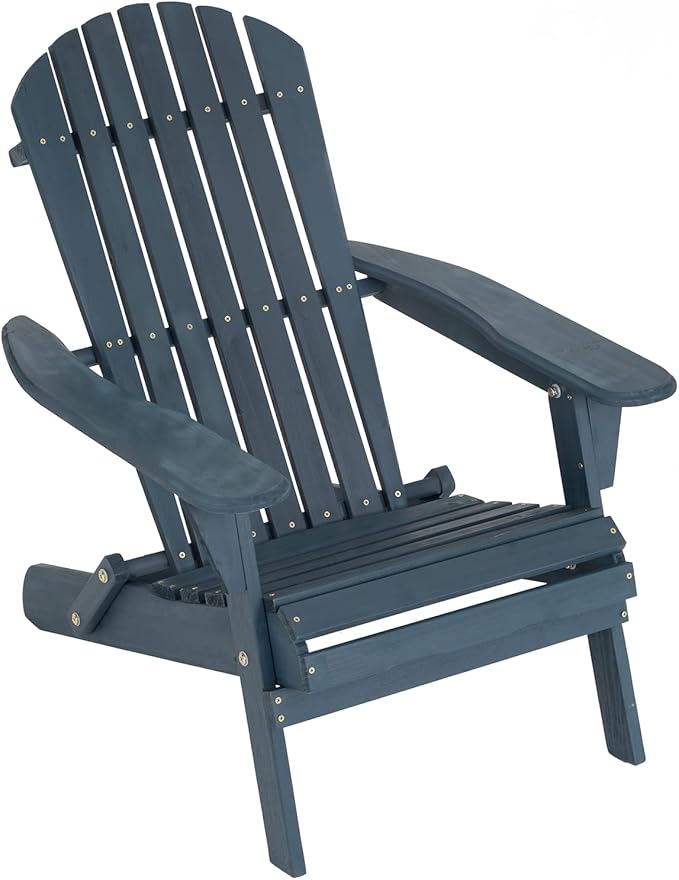 FDW Folding Adirondack Chair, All Weather Patio Chair Outdoor Fire Pit Chair for Patio Lawn Garden Backyard Deck Pool Beach
