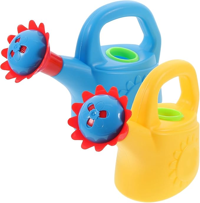 NUOBESTY Chicken Watering can Toys for Kids Bath and Outdoor Play Early Educational Watering Pot for Home and School 2-Pack Small Plastic Water Sprinkler can