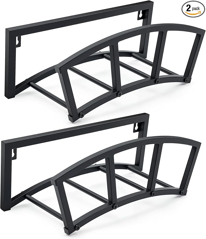 2 Pcs Garden Hose Holder Wall Mount Heavy Duty Metal Garden Hose Hanger for Outside Extension Cords Yard Lawn Yard Farm