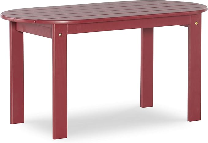 Linon Jayde Adirondack Coffee Table, Red, 21.06D x 38.39W x 3.94H in