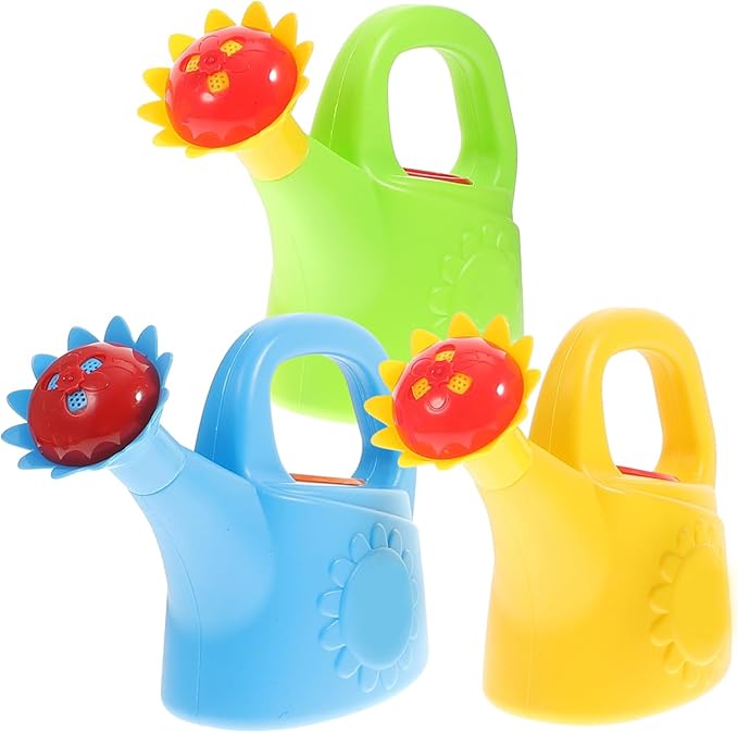STOBOK 3Pcs Kids Watering Can, Chicken Watering Cans Bath Toy Kids Gardening Outdoor Toys Water Play Set for Toddlers (Random Color)