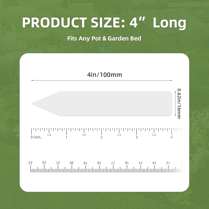 330Pcs Plant Labels with Marker Pen, 4" Plant Tags for Garden Waterproof, Reusable Plastic Plant Markers Garden Labels for Seedlings, Vegetables, Flowers, Gardening Organization Kit