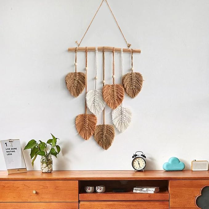2Pcs 15.74 Inch Driftwood Decorative Branches with 5 Hooks, Rustic Wall Hanging Decor for Hanging Jewelry, Keys, Hats(COLOR:2Pcs)