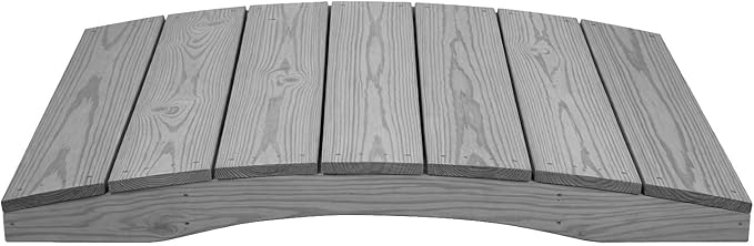 4 FT Grey Amish Made Pinewood Heavy Duty Garden Bridge for Walkway, Backyard Pond & Landscaping, Outdoor Wooden Footbridge for Koi Pond, Japanese Style Decorative Bridge, Made in USA