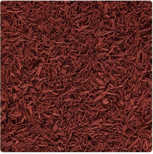 6 Large Bags of Premium Wood Much (1.5 Cubic Ft Each - 9 Cubic Ft Total) Organic Premium Mulch for All Your Landscaping Projects - Choose Your Color - Black - RED - Brown (Red)