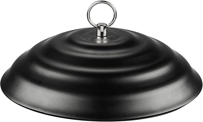 Kingsyard 11 Inch Metal Weather Protective Dome, Large Rain Guard Cover, Hanging Baffle for Outdside Bird Feeders, Rust Proof & Easy to Clean, Black