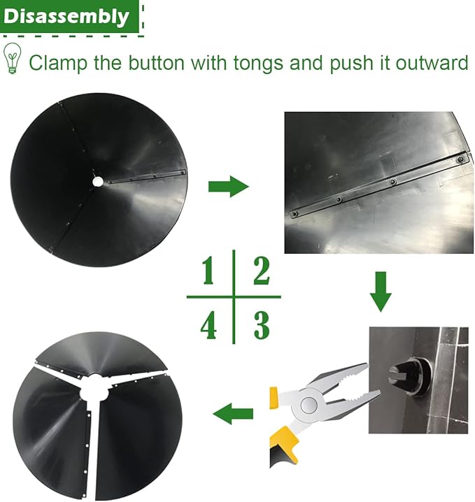 19 Inch PP Squirrel Proof Baffle for Protecting Outside Pole Bird Feeders and Bird Houses, Hang Mount Raccoon and Squirrel Guard Stopper for Shepherd Hooks - Black, 2 Pack
