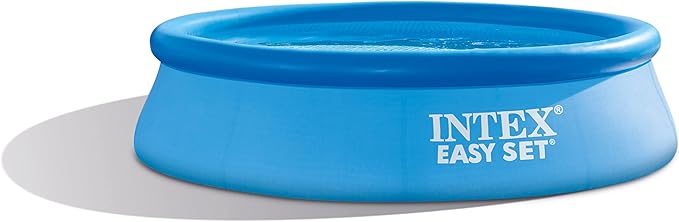 INTEX 28121EH Easy Set Inflatable Swimming Pool Set: 10ft x 30in – Includes 330GPH Cartridge Filter Pump – Puncture-Resistant Material – 1018 Gallon Capacity – 23in Water Depth