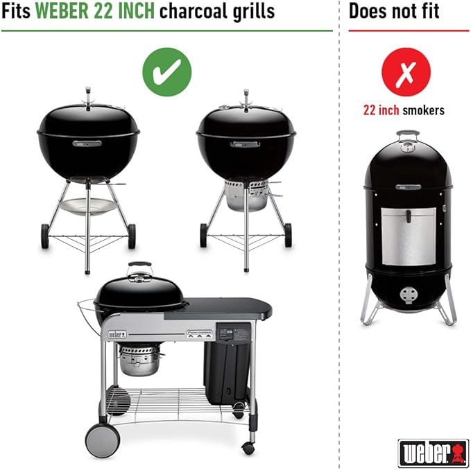 Weber Replacement Charcoal Grate 17" – Fits 22" Weber Charcoal Grills, Heavy‑Duty Plated Steel, Moisture & Weather Resistant, Designed for Easy Briquette Arrangement, Kettle