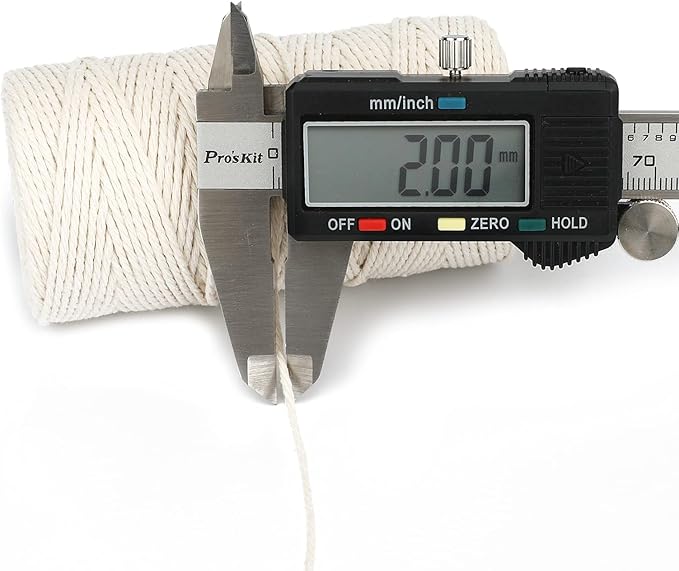 jijAcraft Cotton Butchers Twine, 328 Feet - 3Ply 2mm Thick Beige Twine for Meat, Sausages, Crafting & Home Decor
