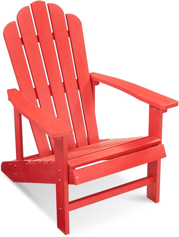 Adirondack Chairs Weather Resistant, Patio Firepit Chair, Sturdy Outside Chairs, Lawn Chairs, Easy Assembly 350lb, for Outdoor Patio Yard