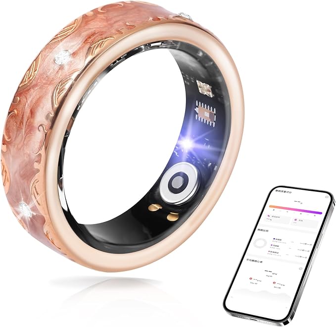Smart Ring for Women-Men,Health-Fitness Tracker with Heart Rate, Sleep Monitor, Blood Oxygen, HRV, 128 Sports Modes, IP68 Waterproof, Gesture Control, No Subscription Fee,with iOS & Android (7)
