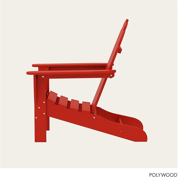 POLYWOOD AD4030SR Classic Outdoor Adirondack Chair, Sunset Red