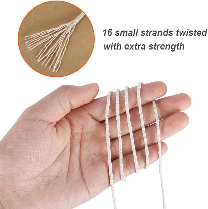 Tenn Well Butchers Twine, 328 Feet 2mm 16Ply Food Safe Cotton Kitchen Cooking String for Roasting, Tying Meat, Trussing Turkeys, Baking, Making Sausage and More