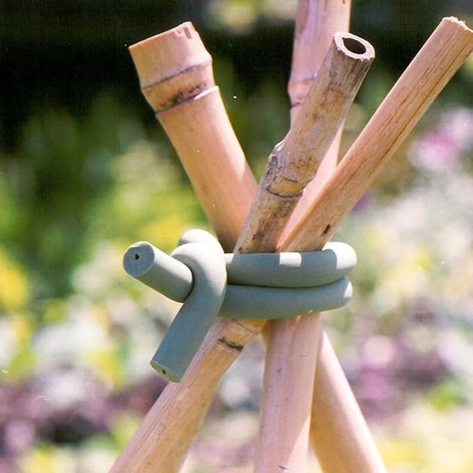 Plant Tie - Original Soft Tie, Flexible Rubber Ties for Plants - 16.4 ft - Green Rubber