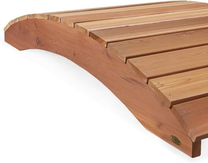 All Things Cedar Wooden Bridge, Outdoor Garden Walkway for Backyard Ponds, 6', Natural - Landscaping Pathway Wood Decor and Accessories for Yard and Patio