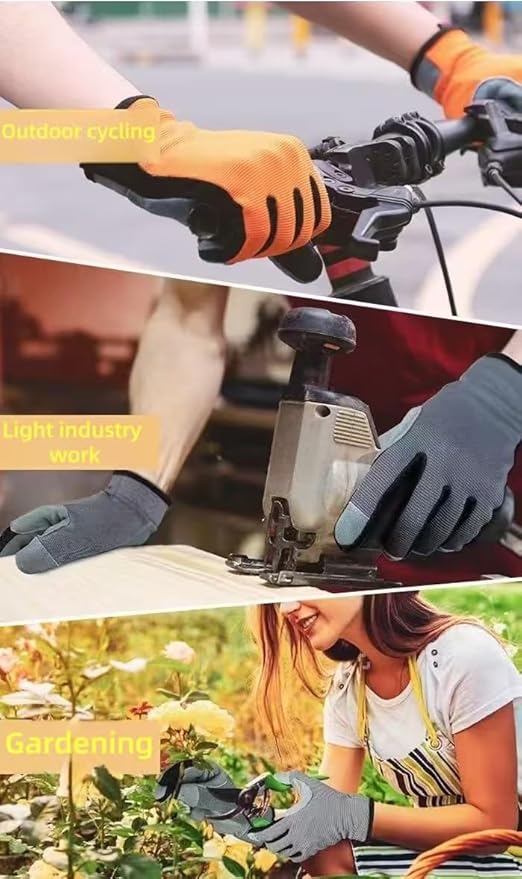 Men's & Women's Breathable Deerskin Palm Touchscreen Gloves for Cycling, Gardening, Hiking - Lightweight & Sweat-Absorbent Outdoor Work Gloves