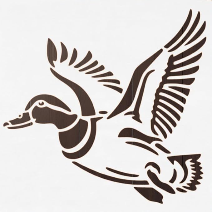 Hunting Duck Stencil – Reusable Waterfowl Art Stencil for Painting, Crafting, DIY Projects and Outdoor-Themed Artwork (3 Pcs Set)