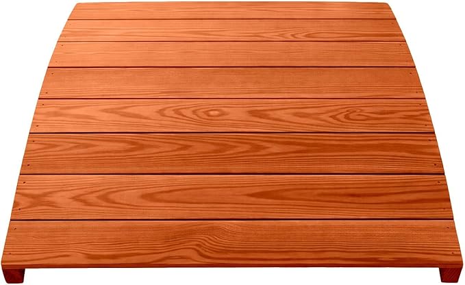 4 FT Cedar Amish Made Pinewood Heavy Duty Garden Bridge for Walkway, Backyard Pond & Landscaping, Outdoor Wooden Footbridge for Koi Pond, Japanese Style Decorative Bridge, Made in USA