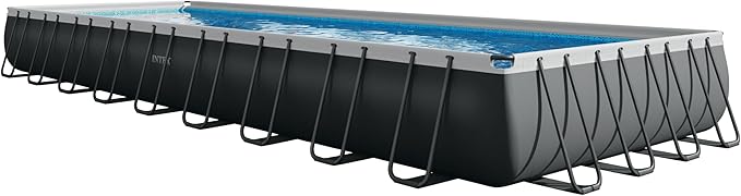 INTEX 26379MZ 36ft x 18ft x 52in Ultra XTR Deluxe Rectangular Above Ground Swimming Pool Set, Includes 2650 GPH Sand Filter Pump, Saltwater System, SuperTough Puncture Resistant, Rust Resistant