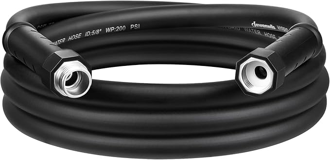 DEWENWILS Garden Hose 10 ft x 5/8", Water Hose with Swivel Handle, Heavy Duty, Lightweight, Flexible Hose for Plants, Car, Yard, 3/4 Inch Solid Fittings, Drinking Water Safe