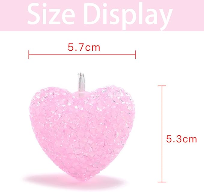 Valentines Heart Decoration Lights, 9.8 Ft Valentine String Lights Battery Operated 20 LED Pink Shining Love Shape Lights , Valentines Heart Light for Indoor Outdoor Wedding Bedroom Valentine Decor
