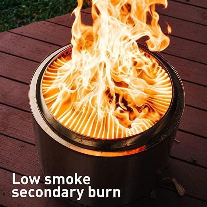 Solo Stove Bonfire 19.5" Smokeless Fire Pit with Removable Ash Pan | Portable Outdoor Fire Pit | Stainless Steel - Wood Burning Lightweight Fireplace | Ideal for 4-6 People, 20 lbs, Mulberry