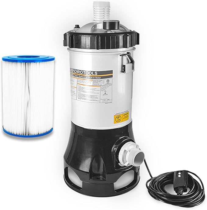 SWIMLINE HYDROTOOLS Above-Ground Pool Cartridge Filter, Sure-Flo 25 Sq Ft w/ 0.25 HP Pump, Pools up to 5500 Gallons