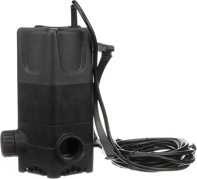 Little Giant WGP-95-PW 115 Volt, 4280 GPH Dual Discharge Direct Drive Submersible Waterfall and Pond Pump, Black, 566407