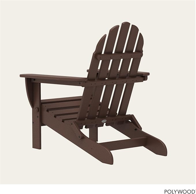 POLYWOOD AD5030MA Classic Folding Adirondack Chair, 35.00" x 29" x 35.00", Mahogany