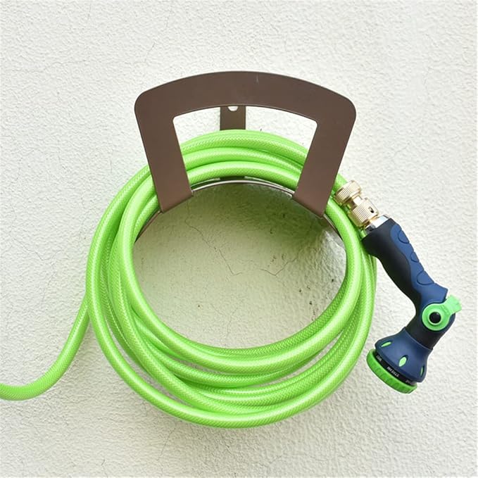 Garden Hose Holder Wall Mount Hanger - Heavy Duty Metal Bracket for Water Hose Storage & Organization