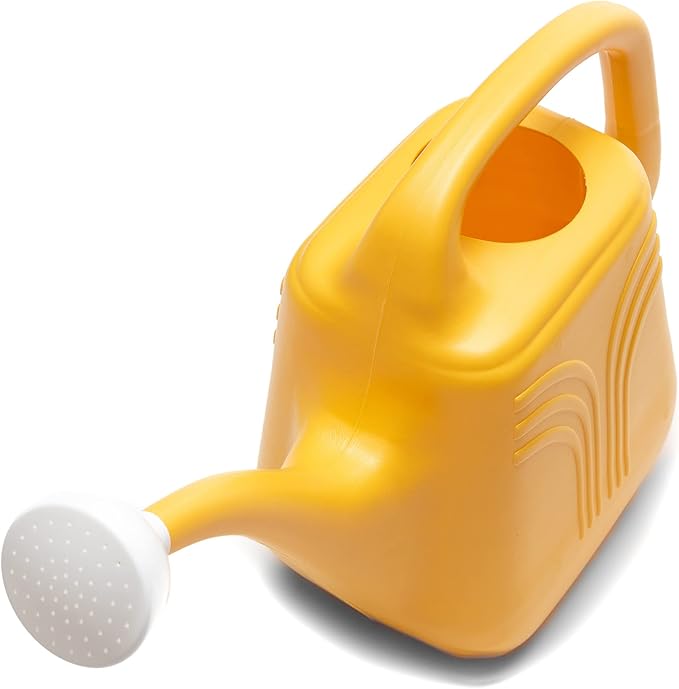 Bloem Classic Watering Can: 2 Gallon Capacity - Earthy Yellow - Durable Resin, Removable Nozzle Spout, Easy to Handle, Wide Mouth, for Indoor and Outdoor Use, Gardening