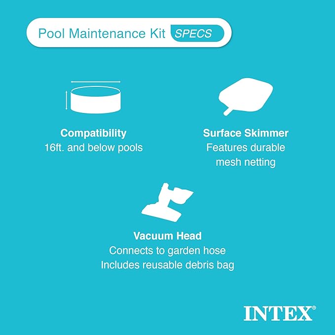 Intex 26711EH 12ft x 30in Prism Above Ground Pool Set w/Cover & Maintenance Kit