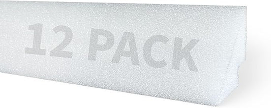 Blue Wave 48-in Peel and Stick Above Ground Pool Cove – Durable HDPE Foam Strips for Protecting Vinyl Liners – Made with Adhesive Backing for Easy and Secure Installation - 12-Pack, White