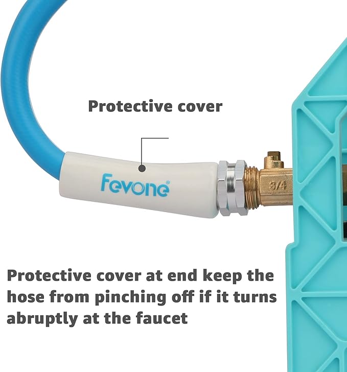 Fevone Kink Free Garden Hose 25 ft, All Weather Flexible, Heavy-Duty & Durable, Leak-Free Connection