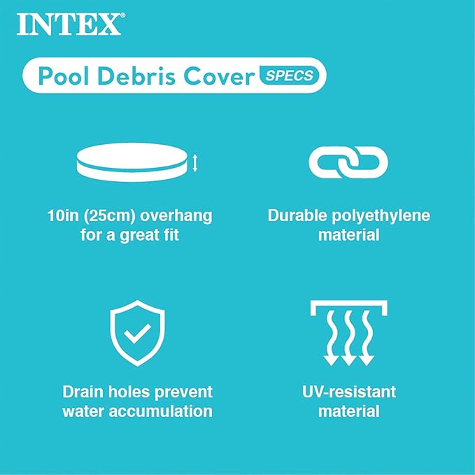 INTEX 12 x 2.5 Foot Metal Frame Above Ground Swimming Pool, Type A Filter, Protective Cover, and Complete Maintenance Kit with Vacuum Skimmer and Pole