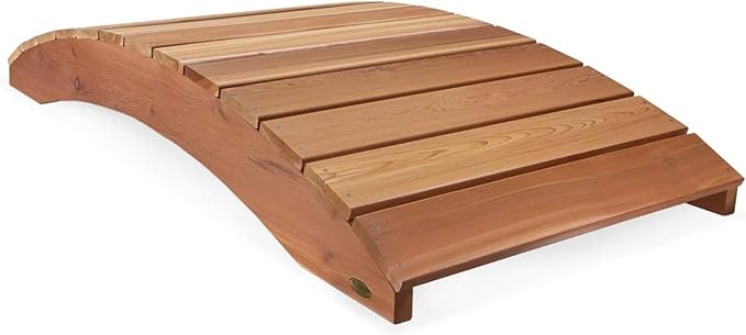 All Things Cedar Wooden Bridge, Outdoor Garden Walkway for Backyard Ponds, 6', Natural - Landscaping Pathway Wood Decor and Accessories for Yard and Patio