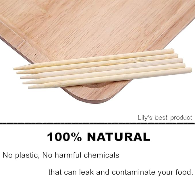 7" Natural Bamboo Skewers For BBQ，Caramel and Candy Apple Sticks, Corn Dog，Corn Cob，Cookie，Lollipop，Kabob，Gril. 5mm Thick by Semi Point Styel (100 pcs)