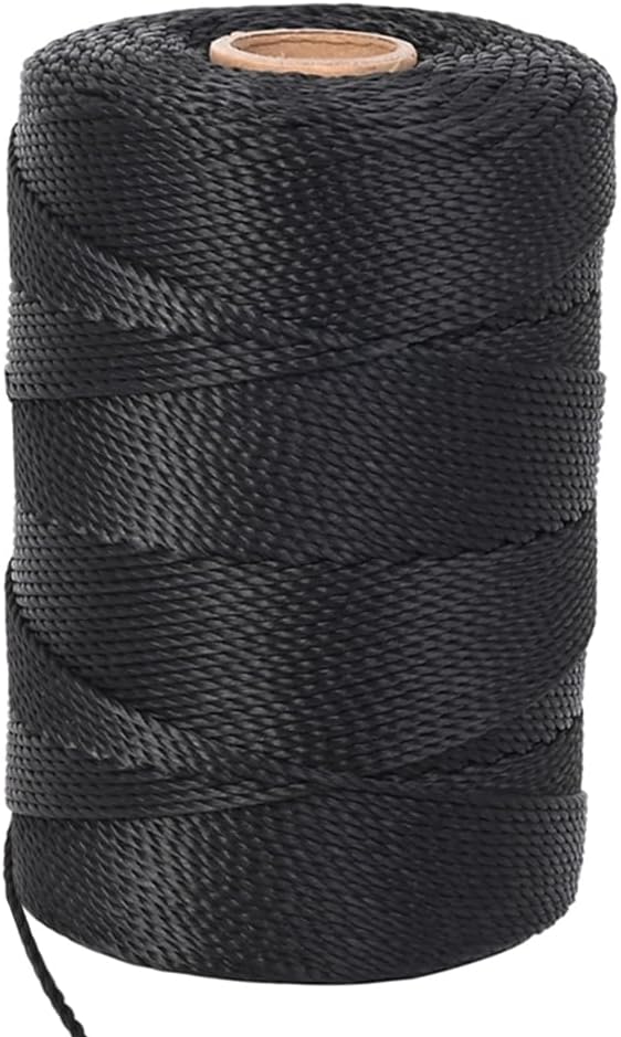 Black Nylon String,984ft 2mm Nylon Cord Twine for Garden,Tomato,Climbing Plant,Tie Floristry,Fishing,Wrapping,Camping and Outdoor Survival,Netting Home Improvement