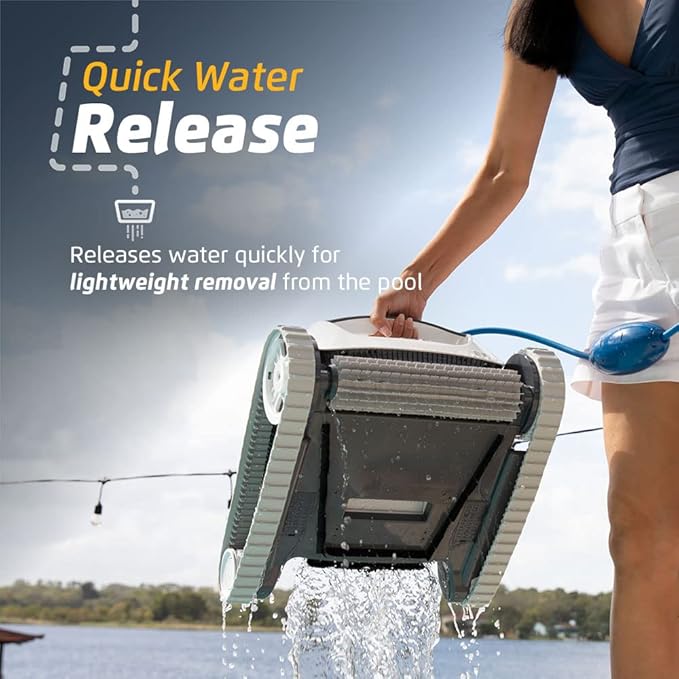 Dolphin (2026 Model) E10 Automatic Robotic Pool Vacuum Cleaner, Active Scrubber Brush, Top Load Filters Access, Ideal for Above-Ground Pools up to 30 FT in Length