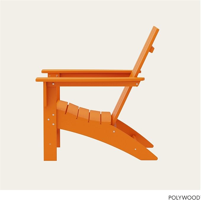POLYWOOD AD420TA Modern Adirondack Chair, Tangerine