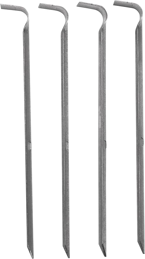 Suncast 8-Inch Metal Garden Stakes, Heavy-Duty 14-Gauge Anchors for Securing Landscape Edging, Weed Barriers, and Fencing (Pack of 4)