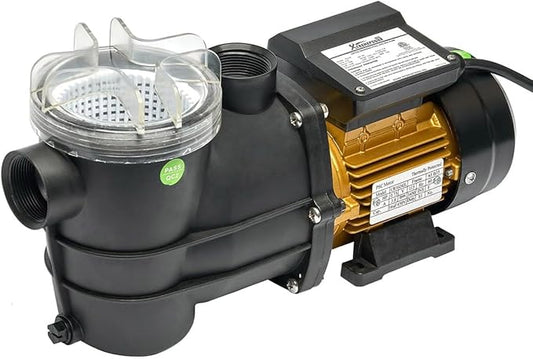 XtremepowerUS 3/4HP Swimming Pool Pump (2400GPH) Pond Self Prime Above-Ground Pond Spa Pool Pump Strainer Basket 1.5" NPT Listed