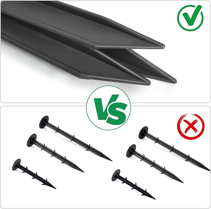 80 Pcs Garden Landscape Anchoring Stakes,10 Inche Yard Stakes for Terrace Boards, Weed Fabric, Garden Inflatable Decor Fixing